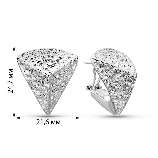 Серьги из белого золота Francelli (арт. е1091995б) – изображение 5