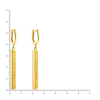 Золотые серьги с подвесками  (арт. 106219ж)