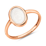 Кольцо из красного золота Лýна с эмалью (арт. 141218еп)