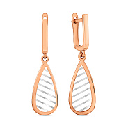 Золотые серьги Капля без камней (арт. 104085р)