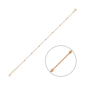 Золотий браслет на ногу з кульками (арт. 340064н)