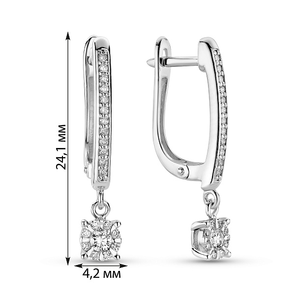 Золотые серьги с бриллиантами (арт. 2192178202) – изображение 4