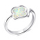 Серебряное кольцо Клевер с опалом (арт. 7501/6693/10Поб) – изображение 1