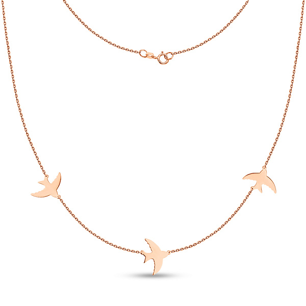 Кольє з червоного золота Ластівки (арт. 360168) – зображення 2