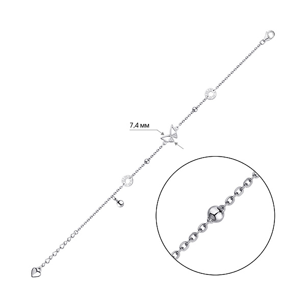 Браслет из серебра (арт. 7509/3793) – изображение 2