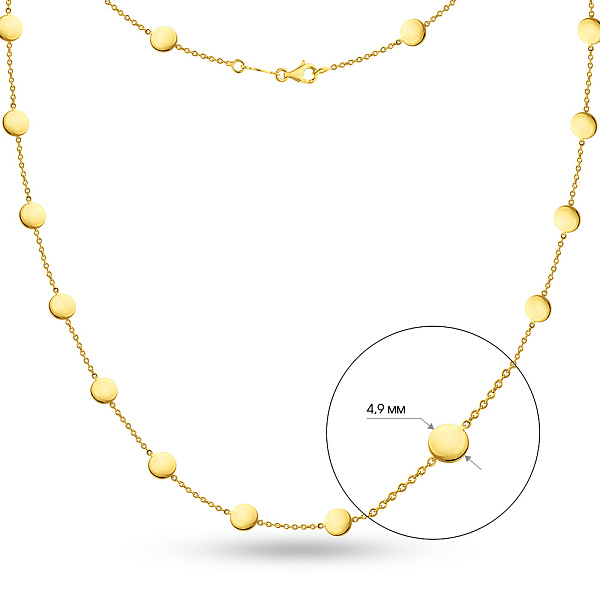 Колье из желтого золота Монетки (арт. 352564ж) – изображение 5