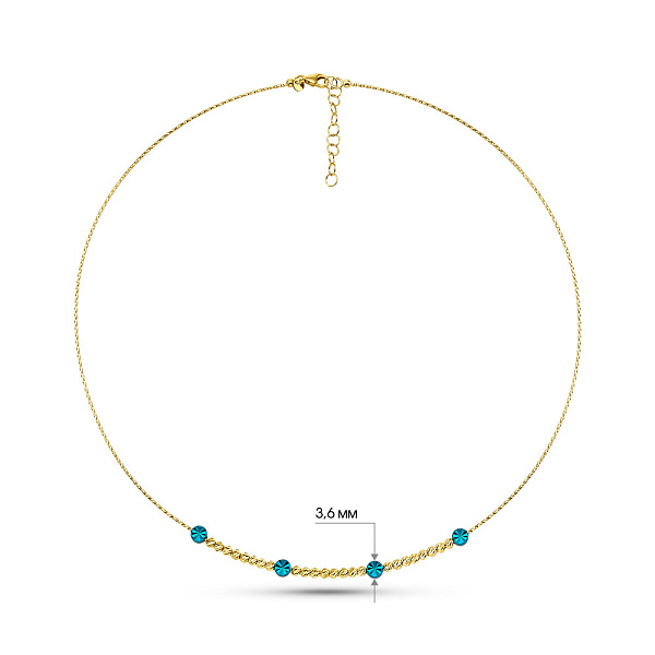 Золотое колье Francelli (арт. 352872жс) – изображение 3