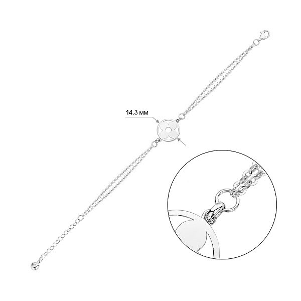 Браслет из белого золота (арт. 326750б) – изображение 2