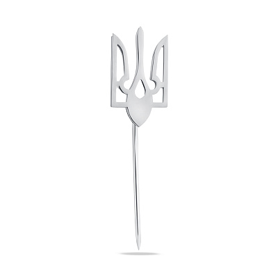 Срібний значок-шпилька на лацкан «Тризуб» (арт. 7511/0054.20)