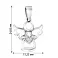 Золотая подвеска Ангел с фианитами (арт. 440498б) – изображение 2