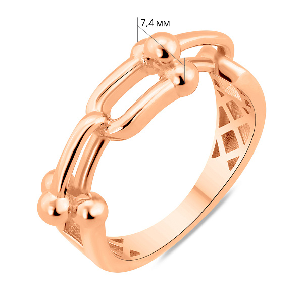 Золотое кольцо без камней (арт. 156605) – изображение 4