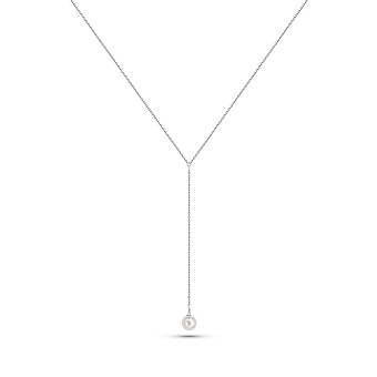 Колье из серебра с жемчугом (арт. 7507/2159223-1жб)