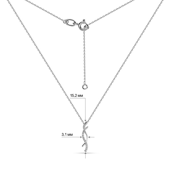 Золотое колье с бриллиантами (арт. Ц011428б) – изображение 5