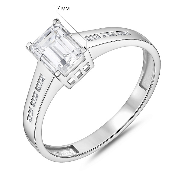 Золота каблучка з фіанітами (арт. 155847б) – зображення 2