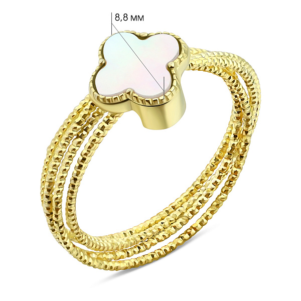 Серебряное кольцо с перламутром (арт. 7501/6905/8жп) – изображение 2