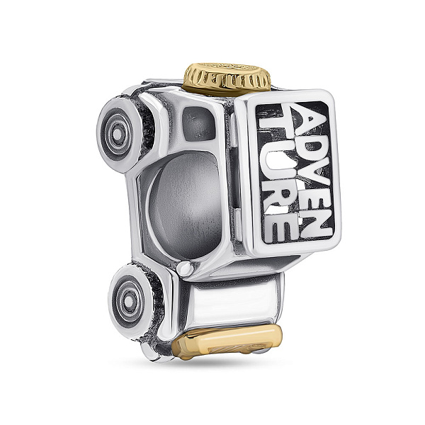 Срібний шарм Автомобіль для пригод (арт. 7903/4377бж) – зображення 3