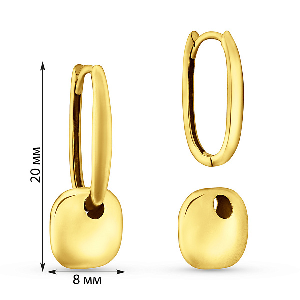 Сережки трансформери з жовтого золота (арт. 1091964ж) – зображення 2