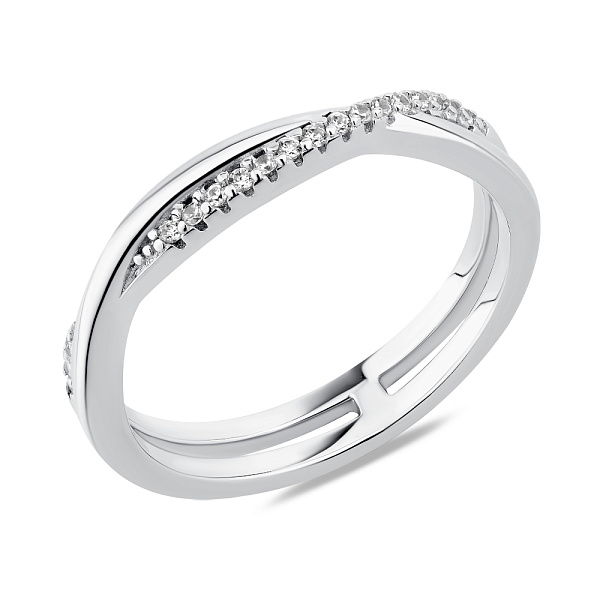 Серебряное кольцо с дорожкой из фианитов (арт. 7501/8300) – изображение 1