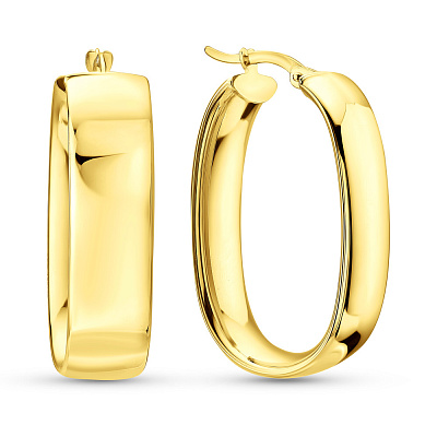 Серьги-кольца из желтого золота  (арт. 109956/35ж)