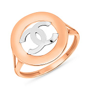 Кольцо из комбинированного золота (арт. 155273кб)