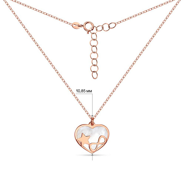 Колье из красного золота с перламутром (арт. 352208п) – изображение 3