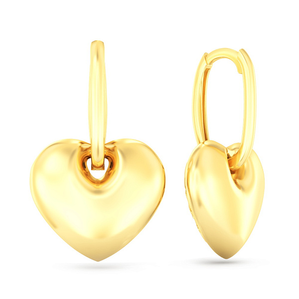 Золоті сережки Сердечка (арт. 1101223ж) – зображення 1