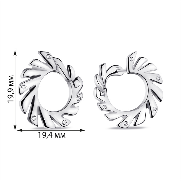Серебряные серьги с фианитами (арт. 7502/9622) – изображение 2