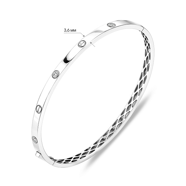 Браслет из белого золота с фианитами (арт. 340079б) – изображение 2