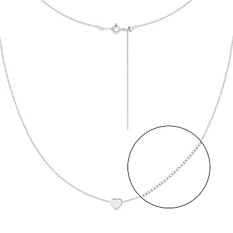 Фото Тонке срібне кольє Серце (арт. 7507/2365п)