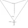 Кольє срібне "Хрестик" з фіанітами (арт. 7507/1477) – зображення 3