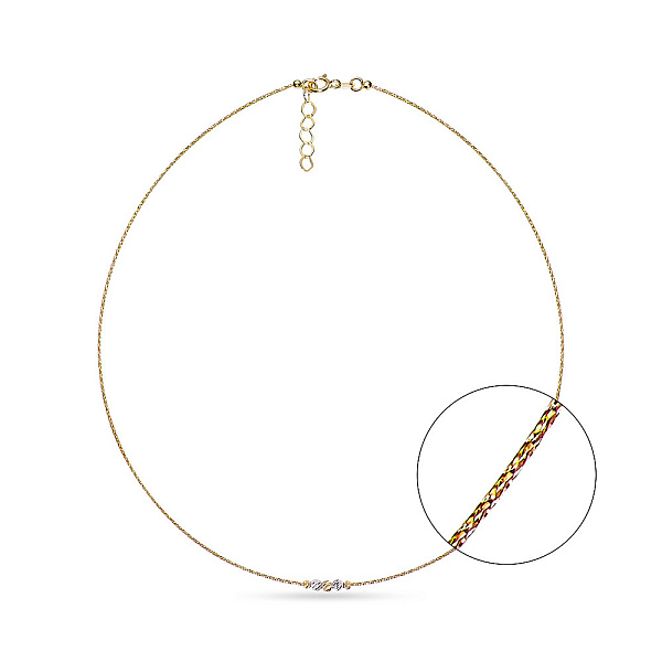 Золотое колье Orbit (арт. 351991жб) – изображение 2