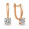 Серьги из красного золота с бриллиантами (арт. С011752020) – изображение 1