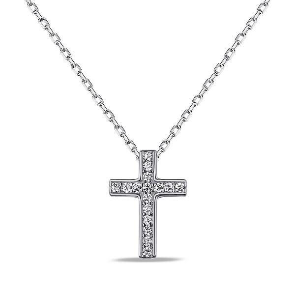 Колье из серебра Крестик с фианитами (арт. 7507/2184) – изображение 1