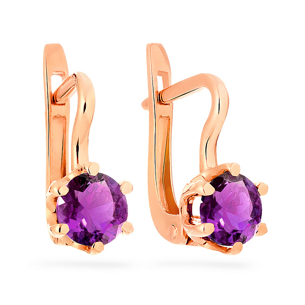 Детские золотые серьги с фианитами (арт. 110449ф) – изображение 1