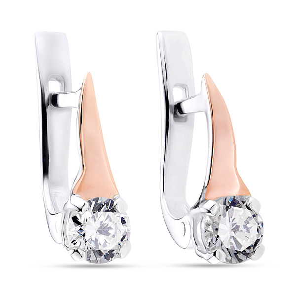 Серьги из серебра с фианитами (арт. 7202/205сп) – изображение 1