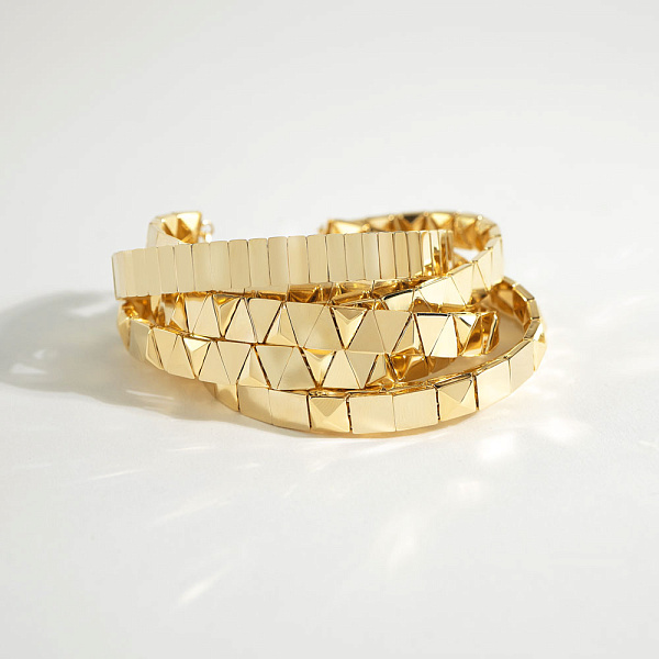 Широкий браслет Francelli из желтого золота (арт. 326107ж) – изображение 2