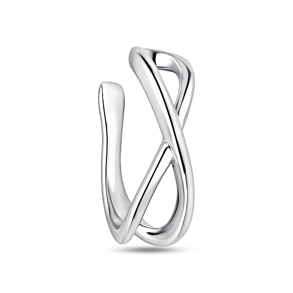 Серебряная одиночная серьга-кафа бесконечность (арт. 7502/10333я) – изображение 1