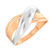 Кольцо золотое в красном и белом цвете металла (арт. 140816)