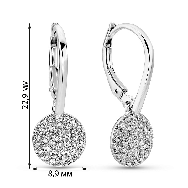 Золоті сережки з діамантами (арт. С341451030б) – зображення 4