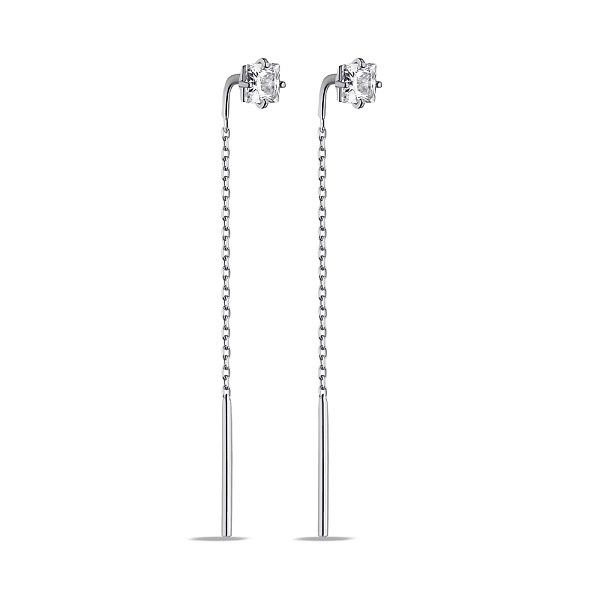 Серебряные серьги-протяжки (арт. 7502/583сю) – изображение 1
