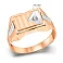 Печатка з червоного і білого золота (арт. 180557кб) – зображення 4