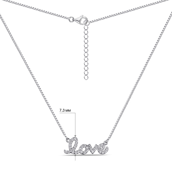 Серебряное колье Love (арт. 7507/1790) – изображение 3