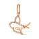 Золотой подвес "Ласточка" с фианитами (арт. 424536) – изображение 1