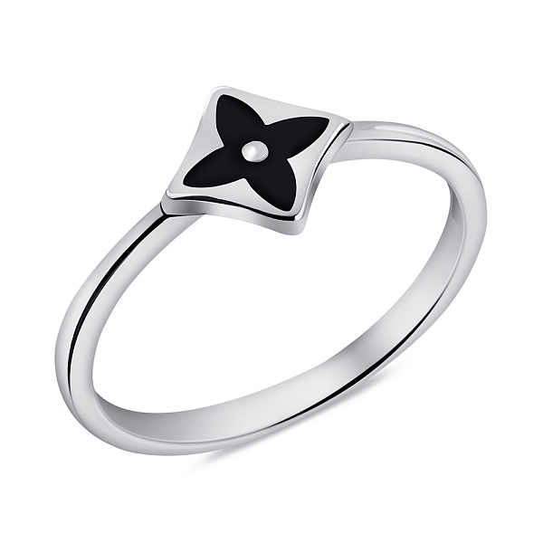 Серебряное кольцо с эмалью (арт. 7501/5358еч) – изображение 1