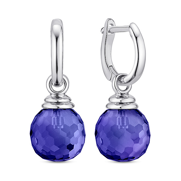 Серебряные серьги-подвески с фианитами (арт. 7502/2184737цф) – изображение 1