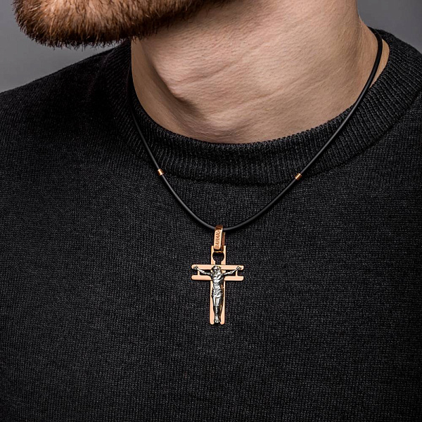 Золотий хрестик з розп'яттям (арт. 710032Д) – зображення 2