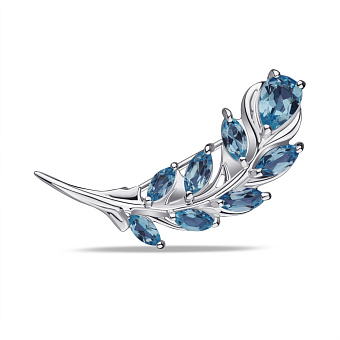 Брошь из серебра с топазом (арт. 7505/584Птгбп)