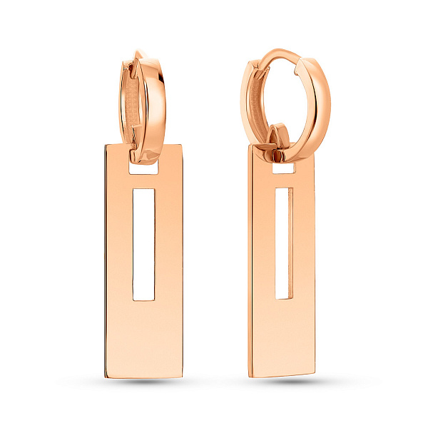 Серьги-подвески из красного золота (арт. 109673/10) – изображение 1
