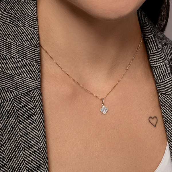 Золотая подвеска с фианитами (арт. 441238) – изображение 3