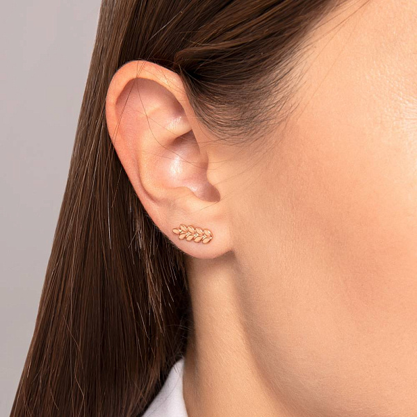 Серьги из красного золота (арт. 1101035) – изображение 2